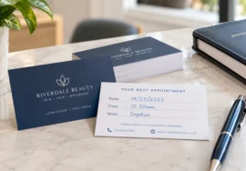 Appointment card printing for salons, clinics and service businesses with custom printed cards by iFix Prints