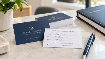 Appointment card printing for salons, clinics and service businesses with custom printed cards by iFix Prints